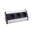 Schulte 936.00.013 EVOline V-Dock Cuisine / 3-fach Steckdoseneinheit / Steckdosen / Steckdose