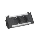 BACHMANN 927.200 KAPSA 2-fach Einbau Steckdose mit Stromzuleitung / Steckdosenleiste / Schukosteckdosen