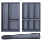 Besteckeinsatz SEPARADO 550 + Flex-Einsatz SEPARADO 550 SET Schiefergrau B 300 x T 474 mm inkl. 1 Trenner und 1 Antirutschmatte / Mehrzweckeinsatz