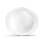 CreaTable - ITALIAN PARTY - Steakteller WHITE oval 30 cm aus Opalglas