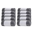 10er SET DEISS 54901 - 30 Liter Müllbeutel GRAU - 50 Stk. je Rolle / Emil Deiss / Müllbeutel