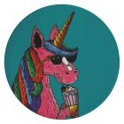 Maxwell & Williams DU0188 MULGA Untersetzer rund, 10,5 cm, Unicorn (Einhorn), Keramik - Kork