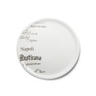 CreaTable - EUROPA GUSTOSO - Pizzateller 30,5 cm aus Porzellan mit Schriftdekor