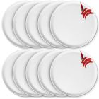10er SET CreaTable - EUROPA KRÄUTER - Pizzateller CHILI 33 cm aus Porzellan
