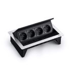 EVOline FlipTop Push 4-fach VDE Steckdosenleiste, versenkbar / Mehrfachsteckdose / Steckdosenverteiler