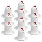 10er SET Eierköpfer im Chicken-Design inkl. Eierbecher und Warmhalter