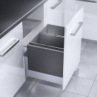 HAILO 3631681 Abfallsorter TRIPLE XL mit 2-fach-Trennung - 56 Liter Volumen / 2x 28 Liter / 60 cm Schrankbreite