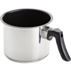 Karl Krüger 2112B Milchtopf 12 cm Edelstahl mit Antihaftbeschichtung und Ausguss, Inhalt 1,0 Liter / Milch-Topf / INDUKTION
