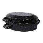 Emaille Gansbräter oval 26 cm / Karl Krüger / Gänsebräter / Bräter induktionsfähig