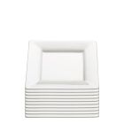 10er SET Maxwell & Williams Teller 18,5 cm SQUARE eckig, mit Rand, Porzellan, AA0921