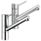 KLUDI Armatur SCOPE XL mit Festauslauf in Chrom oder Edelstahlfinish