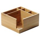 KESPER 70851 Serviettenspender-Besteckkasten 5-fach aus FSC-zertifiziertem Bambus / Besteckhalter / Box