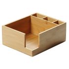 KESPER 70852 Serviettenspender-Besteckkasten 4-fach aus FSC-zertifiziertem Bambus / Besteckhalter / Box