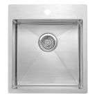 Lavabo KUBUS 440 soft Edelstahlspüle mit Raumsparventil / Ausschnittmaße: 420 x 480 / Spüle / Lavabo / Designspüle