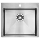 Lavabo KUBUS 540 soft Edelstahlspüle mit Raumsparventil / Ausschnittmaße: 510 x 470 / Spüle / Lavabo / Designspüle