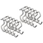 10er SET Kesseböhmer LINERO K 16 Doppel-Haken in EDELSTAHLFARBIG / Relingsystem / Funktionssäulensystem HighLine / Doppelhaken