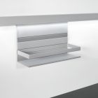 Linero MosaiQ Universalablage H 200 mm mit Rahmen Titan grau / Relingsystem / Kesseböhmer