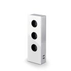 MIRA Glas-USB Steckdosenelement WEISS - Schuko 3-fach und 2-fach USB Charger / Steckdosen / USB-Port