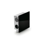MIRA Quad Glas-USB Steckdosenelement SCHWARZ - Schuko 3-fach und 2-fach USB / Steckdosen / USB-Port