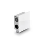 MIRA Quad Glas-USB Steckdosenelement WEISS - Schuko 3-fach und 2-fach USB / Steckdosen / USB-Port
