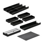 Modify Besteckeinsatz Set 1000, Esche schwarz / Besteckkasten-Set Holz