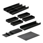 Modify Besteckeinsatz Set 1200, Esche schwarz / Besteckkasten-Set Holz