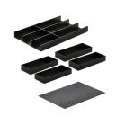 Modify Besteckeinsatz Set 800/900, Esche schwarz / Besteckkasten-Set Holz