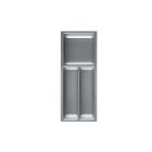 Besteckeinsatz MOVE Silbergrau, genarbt für 30er Schublade / Maße (BxT): 192 x 473,5 mm / Besteck-Einsatz / Einsatz / Besteckkasten / Schubladeneinsatz