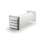 Mauerkasten KLIMA-E 150 mit Edelstahl-Außenjalousie mit Rückstauklappe / Compair flow (System Ø 150)