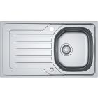 Edelstahlspüle ONDA 45 mit Drehexcenterbedienung / Ausschnitt 840 x 480 mm / Auflagespüle / Spüle