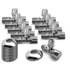 10er SET PUTEUS Eckventil 1/2 Zoll mit Komfortgriff und Schubrosette / Wasseranschluss