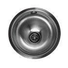 Reginox RIO Rundbecken Edelstahlspüle flächenbündig - Ausschnittmaß Platte (Ø): 290 mm / Spüle Edelstahl / Flacheinbau / Unterbau