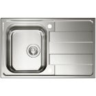 Spüle RIVA 1 mit Drehexcenterbedienung / Edelstahlspüle / CONTURA / Ausschnitt 770 x 480 mm