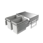Abfallsorter COX base 360 S/600-2 hellgrau / Schrankbreite 60 cm / Abfalleimer / Abfallsammler / Mülleimer