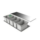 Abfallsorter Cox Box 1T/1200-6 Bio mit sechsfach Trennung für 120 cm Schrankbreite / Abfalleimer / Abfallsammler / Mülleimer