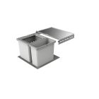 Abfallsorter Cox Box 2T/600-2 mit zweifach Trennung für 60 cm Schrankbreite / Abfalleimer / Abfallsammler / Mülleimer