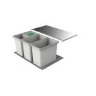 Abfallsorter Cox Box 2T/800-4 mit vierfach Trennung inkl. Biodeckel für 80 cm Schrankbreite / Abfalleimer / Abfallsammler / Mülleimer