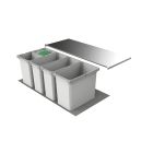 Abfallsorter Cox Box 2T/1000-5 mit fünffach Trennung inkl. Biodeckel für 100 cm Schrankbreite / Abfalleimer / Abfallsammler / Mülleimer