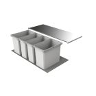 Abfallsorter Cox Box 2T/1000-4 mit vierfach Trennung für 100 cm Schrankbreite / Abfalleimer / Abfallsammler / Mülleimer