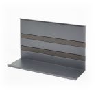 Linero MosaiQ Universalablage H 200 mm ohne Rahmen graphitschwarz / Relingsystem / Kesseböhmer