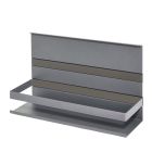Linero MosaiQ Universalablage H 200 mm mit Rahmen graphitschwarz / Relingsystem / Kesseböhmer