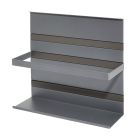 Linero MosaiQ Universalablage H 300 mm mit Rahmen graphitschwarz / Relingsystem / Kesseböhmer