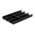 Modify Besteckeinsatz B 300 x T 472 x H 43 mm, Esche schwarz / Besteckkasten Holz