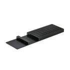 Modify Messereinsatz B 137,5 x T 472 x H 26 mm, Esche schwarz / Besteckeinsatz Holz