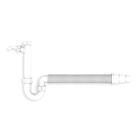 SANIT 31.213.00..0000 Rohrgeruchverschluss G1 1/2x40/50 flexibel Schlauch und Geräteanschluss / Ablaufverbindung / Siphon / Abfluss / Geruchsverschluss / Traps
