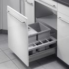 Hailo 3620511 Abfallsorter SEPARATO K 50 mit 3-fach-Trennung für 50 cm Schrankbreite / Abfallsorter / Mülleimer