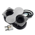 THEBO 2-fach Einbausteckdose ST 09 E mit drehbarer Abdeckung IP20 / Verteilerdose