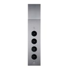 THEBO Energie-Ecksäule ST 3007 - Schweizer Norm - aus Edelstahl mit 4 Steckplätzen