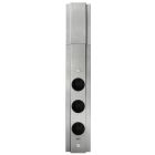 Energie-Ecksäule ST 3072/3 USB in EDELSTAHL mit 3 Steckplätzen / Mehrfachsteckdose / Ecksteckdose