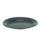 Karl Krüger 117801BL Teller flach 24 cm, Serie BLACK, Stahl emailliert, Speiseteller
